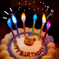 Hot Sale Colorful Flame Birthday Candles Rainbow Cake Accessories Party Photography Props Decoration Colorful Candles