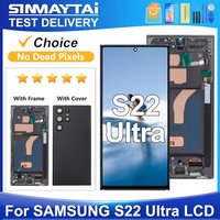 Tested For Samsung S22 Ultra For S22Ultra S908 S908B S908U S908W S908E LCD Display Touch Screen Digitizer Assembly Replacement