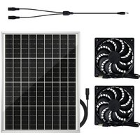 15W Solar Ventilator Mini Fan Air Extractor Exhaust Fan Waterproof for Greenhouse Sheds Kitchen Maison Pet Houses Solar Panel