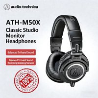 Original Audio-Technica ATH-M50x Professional Studio Monitor Hi-Fi Sound Foldable Design Headphones Over-Ear Wired Headset image 4