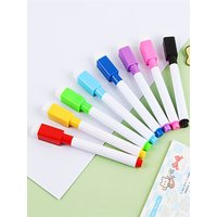 8pcs Mixed colors Magnetic whiteboard marker - water-based erasable - colored magnetic drawing pen - non-removable mark pen set