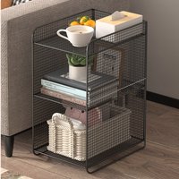 Storage Rack Storage Shelf Metal Heavy Duty Rack Side Shelving Table End Shelving Holder for Housheold Bedroom