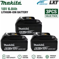 Makita Original 18V Akku-Ladegerät Wiederaufladbarer Akku für Elektrowerkzeuge 5,0Ah 6,0Ah Kompatibel mit Bl1850B Bl1860B