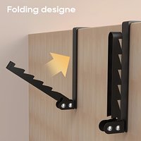 Door Hook, Foldable Organizer for Easy Storage - Over-the-Door Hanging Hook