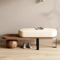 Creative Solid Wood Shoe Bench for Living Room, Home Entrance, Porch, or Bedroom——Nordic Style Ottoman Stool Upholstered Bench