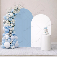 Blue Ripples Pattern Arch Backdrop Cover for Birthday Party Wedding Baby Shower Decorations Chiara Backdrops Arched Wall Covers