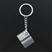 New Fashion Keychain 32x24mm Book Death Note Pendants DIY Men Silver Color Car Key Chain Ring Holder Souvenir For Gift