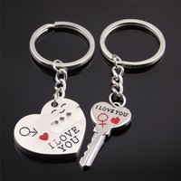 Fashing Heart key Puzzle Keyring Boyfriend Girlfriend Valentines Gifts love Matching Couples Keychain jewelry