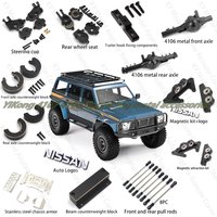 Yikong yk4107 Upgrading Metal Accessories Chassis Armor Counterweight Pull Rod Steering Cup Front Rear Axles Auto Logos