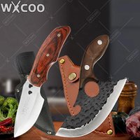 WXCOO 1PCS Forged Kitchen Knife Kitchen Accessories Butcher Knife Bottle Opener Knife Meat Cutting BBQ Knife Stainless Steel