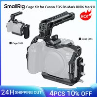 SmallRig R6 Mark III / R6 Mark II Basic Cage Kit for Canon EOS R6 Mark III / R6 Mark II with Cable Clamp Top Handle -5955/5956