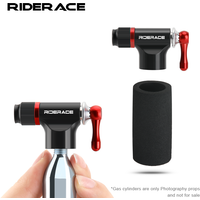 CO2 Pump For Bicycle Schrader Presta Adapter Aluminum Alloy Bike Tire Tube Pump With Insulated Sleeve Mini Lightweight Portable