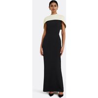 Customized Evening Dress Beige Cape O Neck Floor Length Column Evening Gowns for Women Draped Back Split Black Formal Party Gown