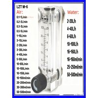 LZT-6T PMMA Gas Air Flowmeter 1/4" ZG Female Square Panel Type Rotameter 0.1-1LPM 10-100LPM 1-10LPM 2-20LPM 0.5-5LPM
