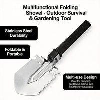 Portable Military Shovel - Versatile Stainless Steel Spade for Camping, Gardening, and Beach Adventures