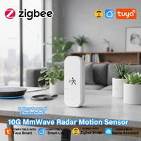 Zigbee Human Motion Sensor,10Ghz MmWave Radar with Luminance Temperature Humidity Sensor For Tuya Smart Life App Or Zigbee2MQTT