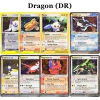 2003 PKM EX Dragon Holo Rare Card Lot Rayquaza Kingdra Latias Ampharos Amph PTCG E-Series Vintage Collectionaros Card Toy Gift