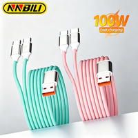 NNBILI 6A USB to Type c Fast Charge Cable 2-in-1 Mobile Phone Charging Cable Dual Type-C Fast Charge Cable for iphone Samsung