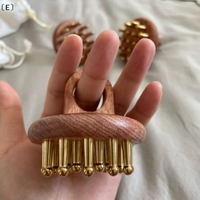 〔E〕Head Meridians Massage Comb Copper Sandalwood Fine Tooth Needling Guasha Scalp Massage Brush Relax Body Massager〔Winter5〕