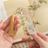 Floral Bookmark Tassel Bronzing Bookmark Metal Bookmark Hollow For Teachers Gifts Reading