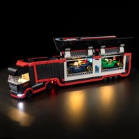 No Model LED Lighting Set Suitable for LEGO F1 Truck with RB20 & AMR24 F1 Cars City 60445(Not Include Building Blocks)
