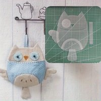 7Pcs Acrylic Owl-Shaped Hanging Storage Bag Template for Patchwork Sewing Pre-Cut Folding Template DIY Handmade Assistance Tool