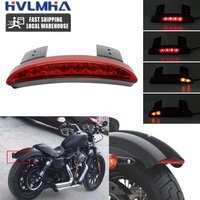 1x Motorcycle Chopped Fender Edge Tail Light Smoke Lens LED Red Stop Brake Rear Tail Light for Harley Sportster XL 883N 1200N