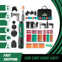BATOCA S6 12V Kabelloser Mini-Autopolierer Doppelkopf-RO/DA-Detailing-Puffer LCD-Display Polierset Carbon Camo Graffiti