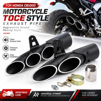 Racing Escape Dual-Auslass 51mm Universal Motorrad-Auspuff-Schalldämpfer Slip-On-Endrohr für Yamaha R6 R1 MT09 für Kawasaki Z900 ZX6R für Honda CBR für Suzuki GSXR