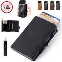 RFID Blocking Credit Card Holder Minimalist Men Wallet Carteira Masculina Money Bag Carbon Fiber Id Bank Cardholder Coin Purse