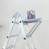 Iron Platform Accessory for Telescopic Ladder, Multifunctional Storage Rack for Household Folding A-type Ladder