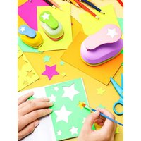 3pcs Star Punch DIY Embossing Punches Scrapbooking Machine Paper Cutting Hole Punch Cutter