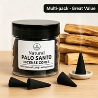 37Pcs Exquisite Canned Premium White Musk and Sacred Wood Incense Cones, Handmade, Natural Scent, Perfect for Yoga, Meditation, Reading, and Home Office Decoration, a Perfect Holiday Souvenir