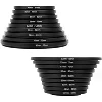 Camera Lens Filter Adapter Ring Filter Step Up & Down Ring Adapter 37-82 82-37mm for Fujifilm Canon Nikon Sony DSLR Camera
