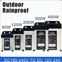 AC/DC 12V 60W 120W 200W 300W 400W Outdoor Rainproof Switching Power Supply Lighting Gluing LED Drive Outdoor Transformer