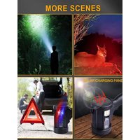 900000LM Rechargeable Led Spotlight Waterproof Handheld Large Flashlight Most Powerful Outdoor Solar Spotlights Searchlight