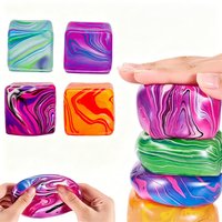 5.5cm Needoh Nice Sensory Rhyolite Cube Stress Relief Anxiety Toy Stretchable Ball Maltose Filling Slow Rebound Squishy Toy Gift