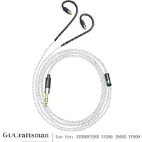 GUCraftsman 5N OFC Silver Plated Graphene IEM Upgrade Cable 4.4mm Balanced Cable for SENNHEISER IE300 IE600 IE900