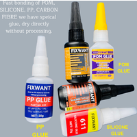 Industrial Special Glue for PP Polypropylene Plastic, Carbon Fiber, Fixes POM Polyoxymethylene, Silicone Fast-Curing Adhesive