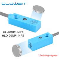 Cloweit 15mm 20mm Micro Hall Effect Sensor IP68 Proximity Magnetic Switch NPN PNP 3-wire NO/NC DC 12V 24V Remote Nonpolar