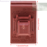 1PC KAN-L5 2Pin Self-Locking Key Switch 7.5A 250V AC Water Heater Vacuum Cleaner Power Button Switch Lock Key for Home Appliance