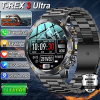 T-REX 3 Ultra Military 1000mAh Battery Smart Watch Men 5ATM Waterproof GPS Bluetooth Call HD AMOLED Sports Smartwatch 2026 New