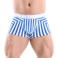 Men Boxers Comfortable Underpants Cotton Low Waist Large Size BoxerShort Striped Breathable Cueca Boxer Homme Underwear