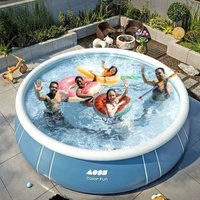 Inflatable Round Mesh Kids Family Swimming Pool Thickened Top Ring Portable Backyard Outdoor Durable Swim Pool Inflatable