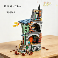 Bricks 764PCS Luna Lovegood's House Model Building Bricks With Figures Magical Movie Toys Birthday Gifts