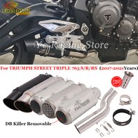 Motocross GP Exhaust Escape Modify Motorcycle Muffler DB Killer Slip On For Triumph Street Triple 765S/R 765 S R RS 2017 - 2021