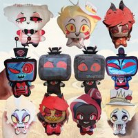2026 Hazbined Hotel Pendant Plush 10cm Vox TV Stuffed Keychain Extremely Evil Boss Merchandise Doll Hell Inn Clown Toy Gifts