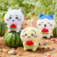 24/32cm Chiikawa Cartoon Plush Toy Garland Watermelon Kawaii Room Decoration Hug Pillow Birthday Gift