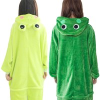 Green Frog Pajamas Kigurumi Women Animal Onesie For Adults Men One-Piece Jumpsuit Sleepwear Halloween Christmas Cosplay Costume