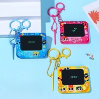 Genuine The Powerpuff Girls Creative Graffiti Board Keychain Painting Ornaments Student Schoolbag Decorations Girl Gift